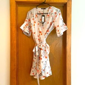 Nasty Gal floral wrap dress